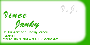 vince janky business card
